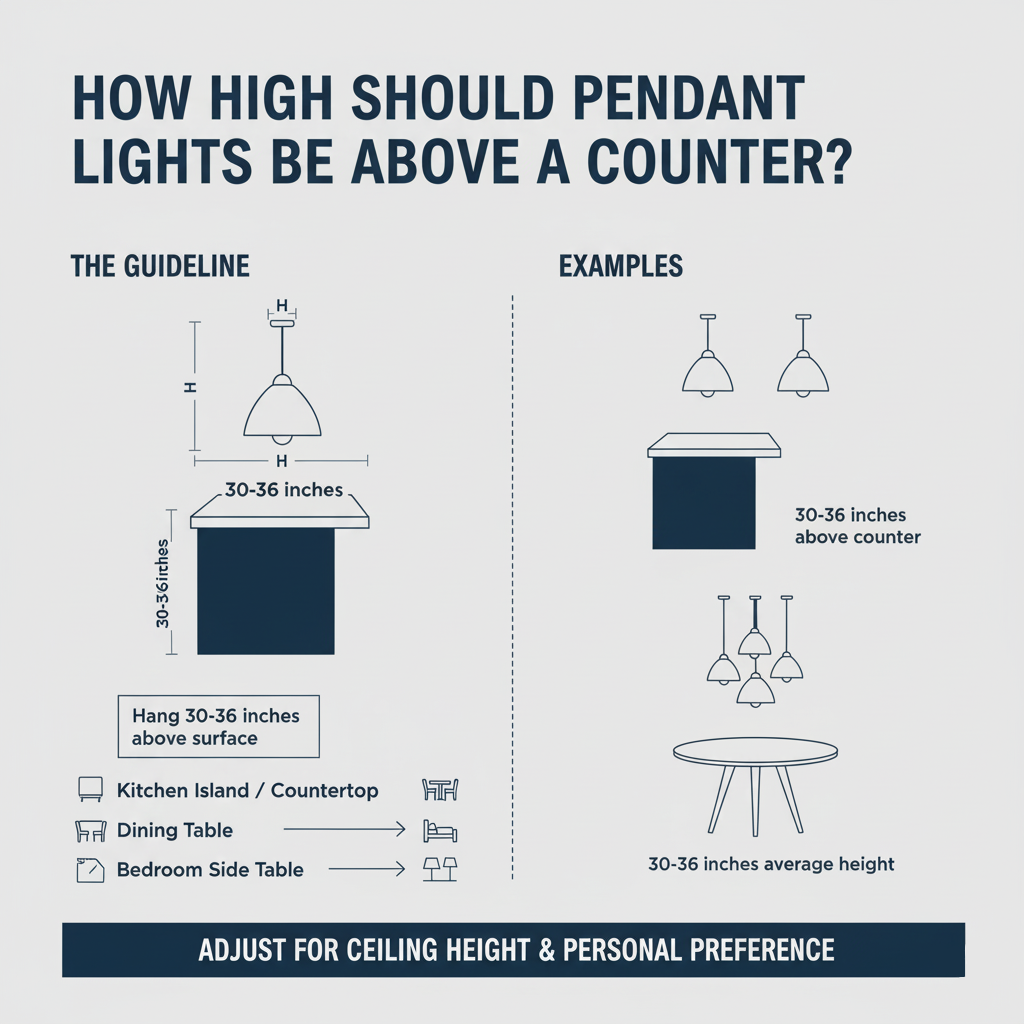 How High Should Pendant Lights Be Above a Counter