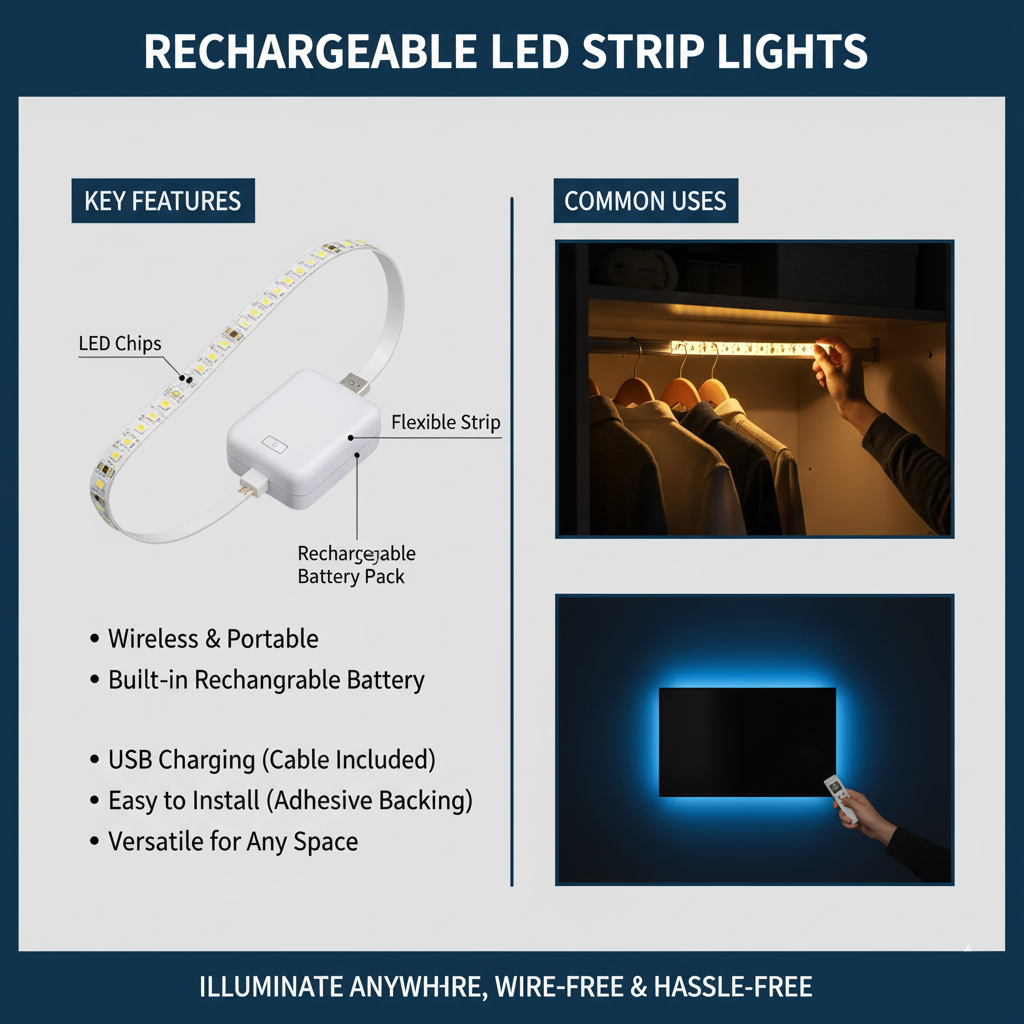 Rechargeable LED Strip Lights