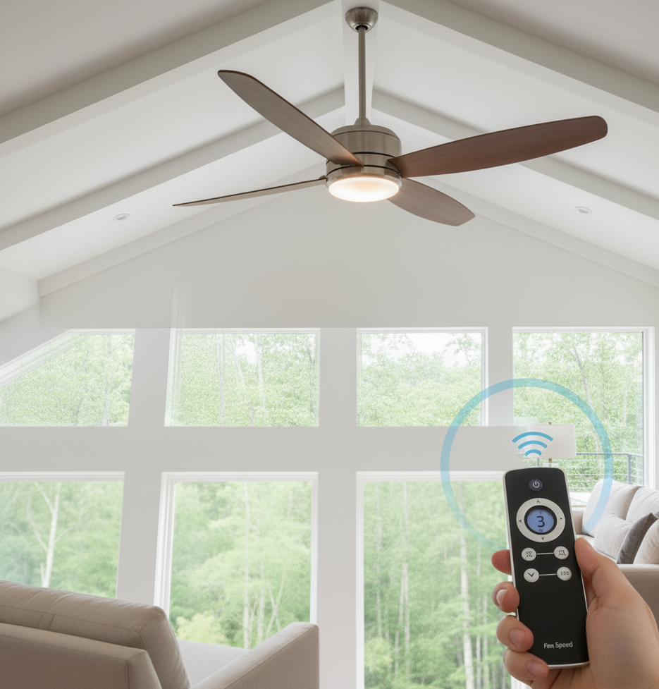Ceiling Fan with Light and Remote