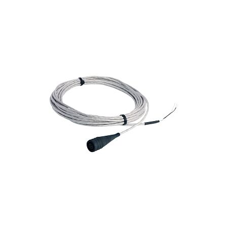 Technician connecting armoured accelerometer cable to bearing sensor