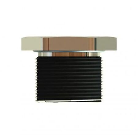 Nickel-plated brass M40 to M32 reducer fitted to an Ex-rated enclosure entry