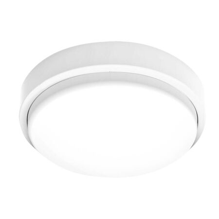 SAL 24W tri-CCT corridor-hold sensor oyster light, 350mm IP65, white ceiling fixture
