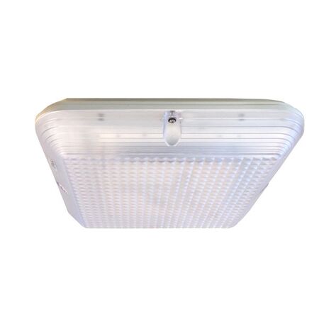 Square 22W IP65 weatherproof LED oyster light for fully exposed outdoor installation