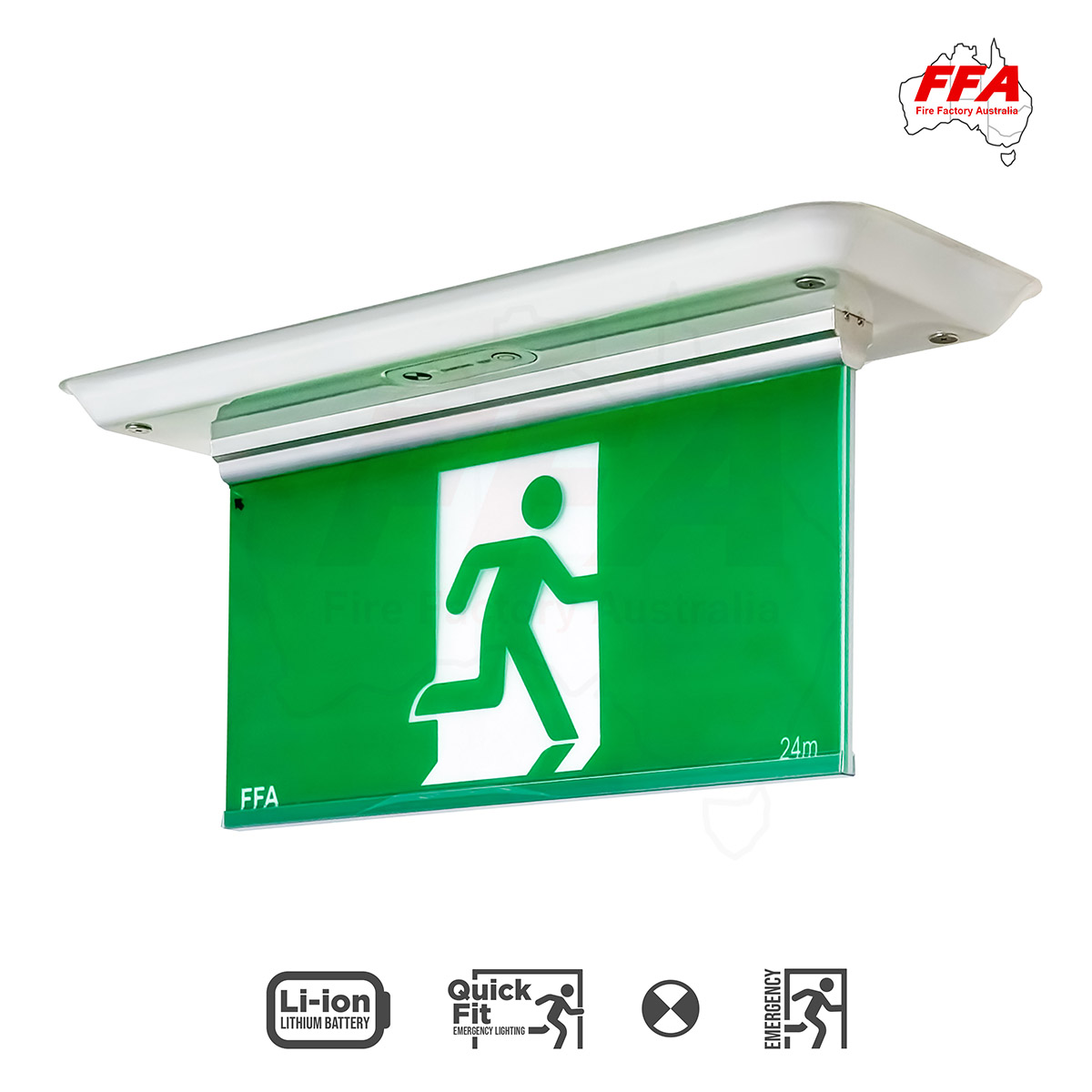 Blade LED Exit Light 4W Fire Factory Australia - EX80LED