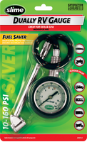 Dually RV Tire Pressure Gauge | 10-160 PSI Range | Dual Head with Bleeder Valve | 228mm Hose by CW Brands