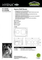 Plastic Wall Box Recessed 1 Gang with Sliding Nuts  x25 - HY1GPWBR