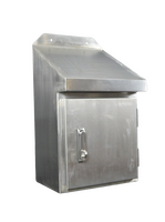 Stainless Steel Enclosure With Sloping Roof 600x400x325 60deg