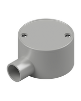 25mm Grey PVC 1-Way Shallow Junction Box