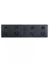 Puma - 4X4 - 4 Socket's x 4 USB's - Double Pole - 250V~, 10A,  White x8 - PU4X4