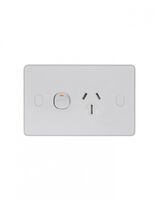 Puma - Power Point Switched 1u00a0Gang Double Pole Shuttered 15A 250V Vandal Proof  - PUPP151GVP