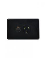 Puma - Power Point Switched 1 Gang, 10A 250V~  Black x10 - PUPP1GBK