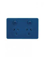 Puma - Power Point Double Pole Switched 2 Gang, 10A 250V~, Shuttered, Vandal Proof, BLUE  x10 - PUPP2GVPBU