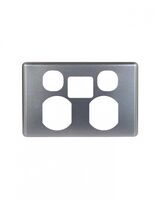 Puma - Power Point, USB Charger, Dual Fully Integrated Cover Brushed Aluminium  x16 - PUPP2USB2GCBA