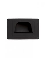 Brush Cable Management Recessed Plate White & Black  Black x10 - CODENBK