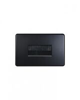 Flat Cat - Brush Cable Management Flush Plate  Matt Black x10 - FLBRUSHMBK