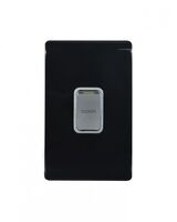 Leopard - Switch Oven 45A 250V~ Double Pole  Black/Silver x5 - LESWDPOV45BKSV