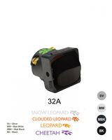 Switch Mechanism 32A 250V~ Cat's Eye  Matt Black x5 - MESW32CMBK