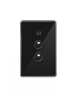 Powermesh -u00a0Multi Purpose Switch 2 Button Maxu00a05AX total, 220-240V 50Hz, 2 or 3 wire auto-sensing (Formerlyu00a0PMPUSWMPV2G)  Black - PMMPS2BK