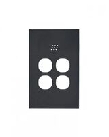 Powermesh -u00a0Multi Purpose Switch 4 Buttonu00a0Maxu00a05AX total, 220-240V 50Hz, 2 or 3 wire auto-sensing (Formerlyu00a0PMPUSWMPV4G)  Clouded Leopard Matt Black Cover x1 - PMMPS4CLCMBK