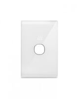 Powermesh - Switch/Dimmer, Vertical/Horizontal, 1 Gang, 10AX 240V, Powermesh Enabled  Snow Leopard White Cover x1 - PMPUSWV1GSNC