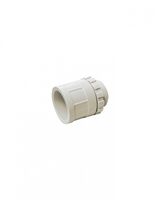 Cobra -u00a0Adaptor Plain to Screwed 20mm with Lock Ring PVC Grey  Electric Grey x150 - CBAPS20L