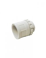 Cobra -u00a0Adaptor Plain to Screwed 25mm with Lock Ring PVC Grey  Electric Grey x80 - CBAPS25L
