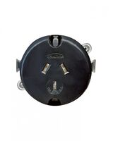 Surface Socket 10A 250V~ Three Pins  Black x10 - HYPP1GBK