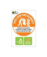 Lithium-Ion Battery Fire Blanket Location Sign | UV-Resistant PVC | Clear Visibility | Safety Compliance by Firebox