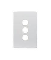 Puma -u00a0Switch Vertical 3 Gang 10AX/16A 250V~, printed LIGHT FAN HEAT  Replacement White Cover x10 - PUSWPV3GCO