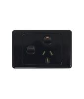 Cougar -u00a0Power Point Switched 1 Gang 10A 250V With Extra Switch 16A  White x5 - COPPSW1G