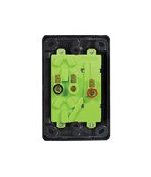 Cougar - Power Point Switched 2 Gang Vertical 15A 250V~  Black x5 - COPPV152GBK