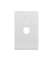 Powermesh - Switch/Dimmer, Vertical/Horizontal, 1 Gang, 10AX 240V, Powermesh Enabled  Leopard White Cover x1 - PMPUSWV1GLEC