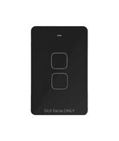 Senoa -u00a0Multi Dimmer Switch 2 Button  Silk Facia Upgrade - Black x1 - SENGSF2BK