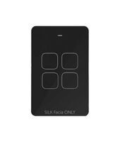 Senoa -u00a0Multi Dimmer Switch 4 Button  Silk Facia Upgrade - Black x1 - SENGSF4BK
