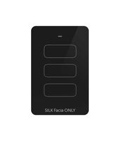 Senoa Accessibility Multi Purpose Switch 3 Button 10A Max 230V  Silk Facia Upgrade - Black x1 - SNASGSF3BK