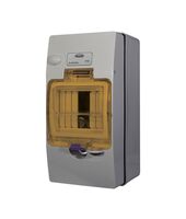 Buffalo -u00a0Enclosure DIN 4 Pole IP66 Chemical Resistant Grey  x1 - BU4DINRG