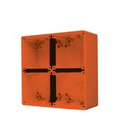 Buffalo -u00a0Enclosure Back Box 4 Gang with 2 x 32mm & 2 x 25mm Entries Chemical Resistant Orange  x1 - BUBB4GRO