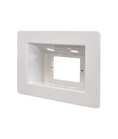Hyena -u00a0Wall Box Recessed for Power Point and Dual AV Feeds Behind Televisions Suits 70 & 90 mm Wall Cavities No Bracket Required  x1 - HYWBR