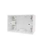 Hyena -u00a0Surface Mounting Box Enclosure Deep with 20mm Entry on Short Side and 25mm Entry on Long Side 50mm Deep 46mm Internal Depth White Perfect for Trader USB Range and Powermesh  x10 - HYSMB2025D