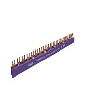 Wolverine -u00a0Busbar Insulated Fork 80 Amp 3 Pole 18 Module Purple  x15 - WOBBF183
