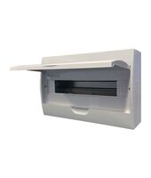 Wolverine -u00a0Switchboard Surface Mount 18 Way 100A 415V~ IP40 with White Door for Indoor Use  x1 - WOSB18