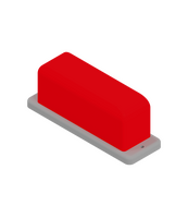 12V dc Red Rectangular Mini Strobe