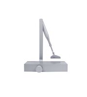 Fire Rated Slimline Door Closer | 20-80kg Capacity | Adjustable Speeds & Backcheck | Silver by Firebox