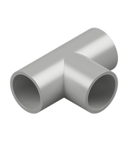 20mm Grey PVC Straight Tee
