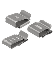 2 x 4.0mm Right-Angle Stainless Steel Solar Cable Clips
