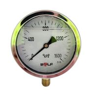 Oil Filled Pressure Gauge 100mm | 1600kPa | 3/8 BSP Thread | Stainless Steel by Firebox