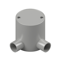 25mm Grey PVC 2-Way Angle Deep Junction Box
