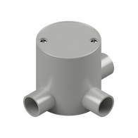 25mm Grey PVC 3-Way Deep Junction Box