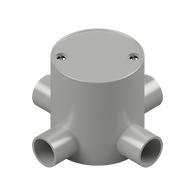 20mm Grey PVC 4-Way Deep Junction Box