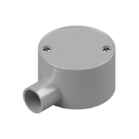 25mm Grey PVC 1-Way Shallow Junction Box